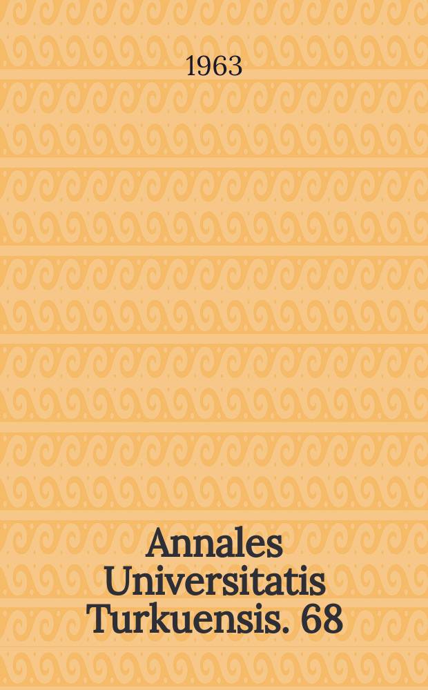 Annales Universitatis Turkuensis. 68 : Fabrication et étude d'un objectif stablement aplanétique