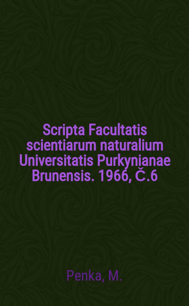 Scripta Facultatis scientiarum naturalium Universitatis Purkynianae Brunensis. 1966, Č.6(474) : Studium transpirace rostlin v průběhu dne. Sledováni pomeřu lodyžního a kořenového systému u zavlažovaných a nezavlažovaných rostlin