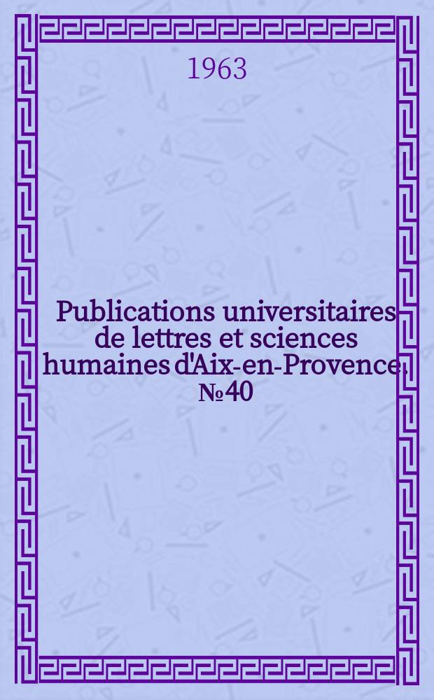 Publications universitaires de lettres et sciences humaines d'Aix-en-Provence. № 40 : Contes Corses