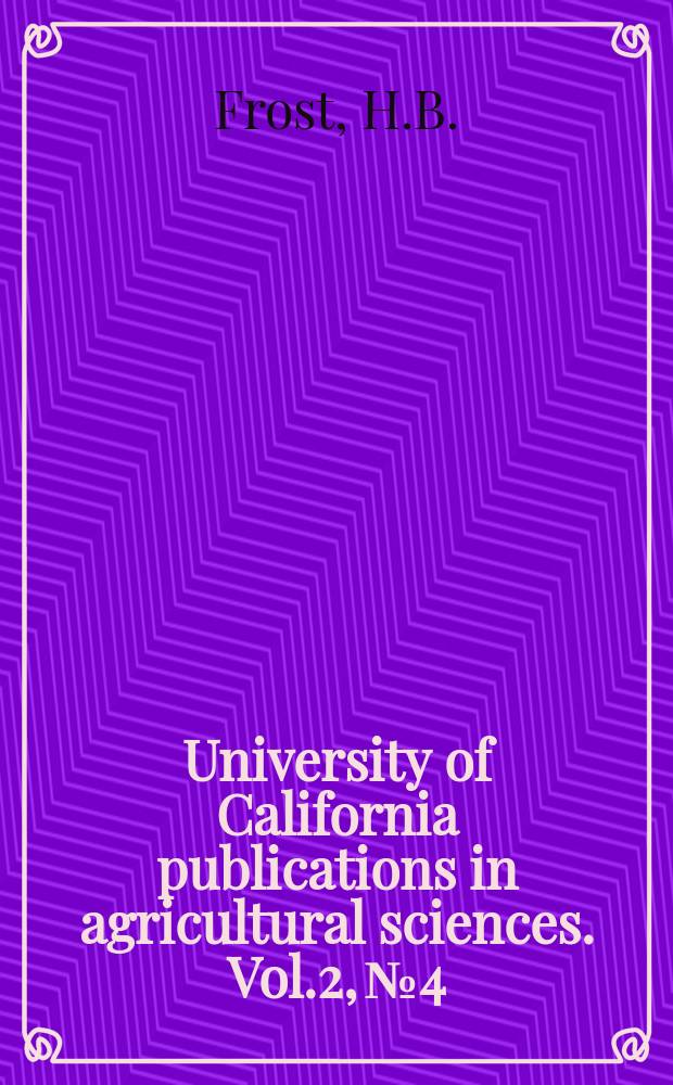 University of California publications in agricultural sciences. Vol.2, №4 : Mutation in Matthiola