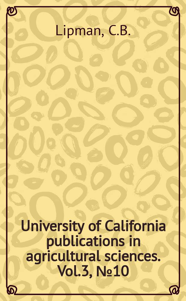 University of California publications in agricultural sciences. Vol.3, №10 : Does CaCO₃ or CaSO₄ treatment affect the solubility of the soil's constituents?