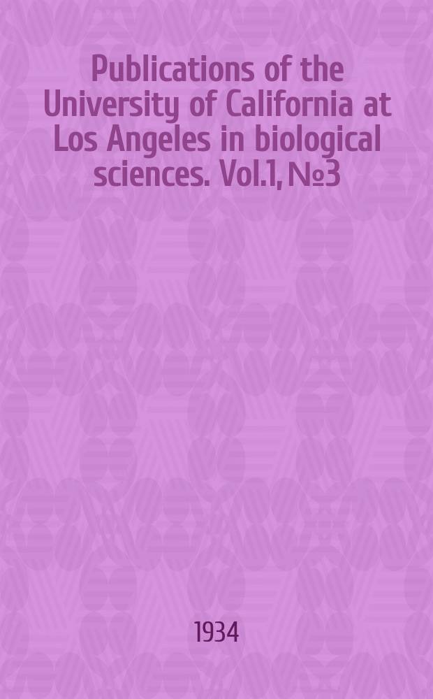 Publications of the University of California at Los Angeles in biological sciences. Vol.1, №3 : The reptiles and amphibians of Tunisia