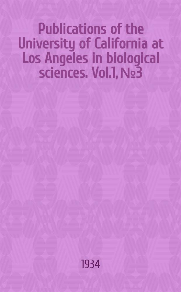 Publications of the University of California at Los Angeles in biological sciences. Vol.1, №3 : The reptiles and amphibians of Tunisia