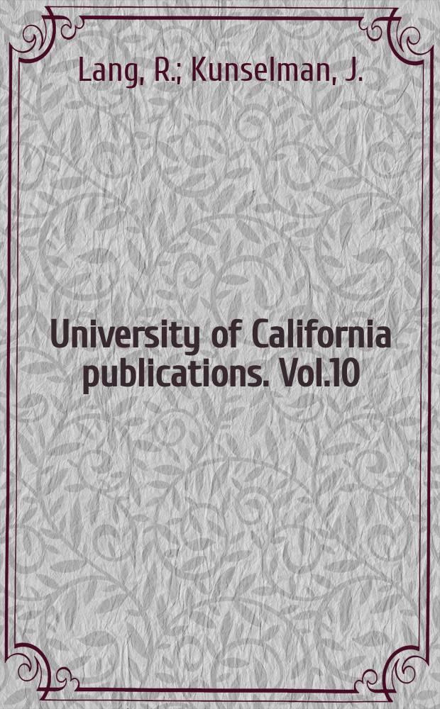 University of California publications. Vol.10 : Heinrich Schenker, Oswald Jonas, Moriz Violin