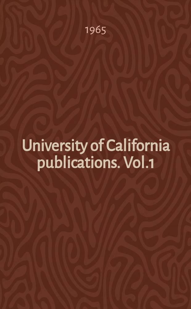 University of California publications. Vol.1 : Studies in ancient Greek topography