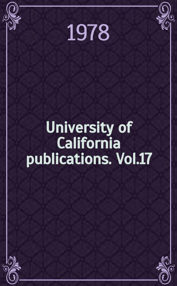 University of California publications. Vol.17 : Ritual dinners in Early Historic Sardis