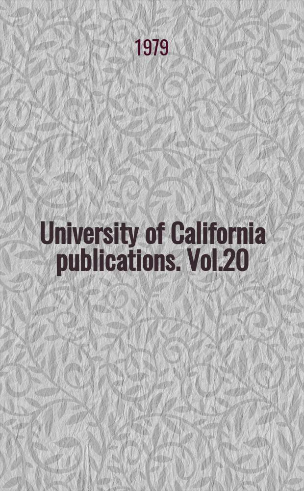 University of California publications. Vol.20 : The Homilies of St. John Chrysostom on ...