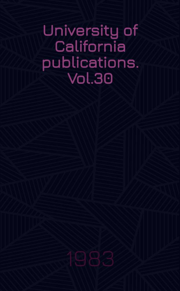 University of California publications. Vol.30 : Roman Córdoba