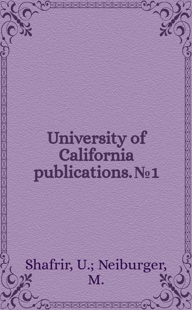University of California publications. №1 : Collision efficiencies of two ...