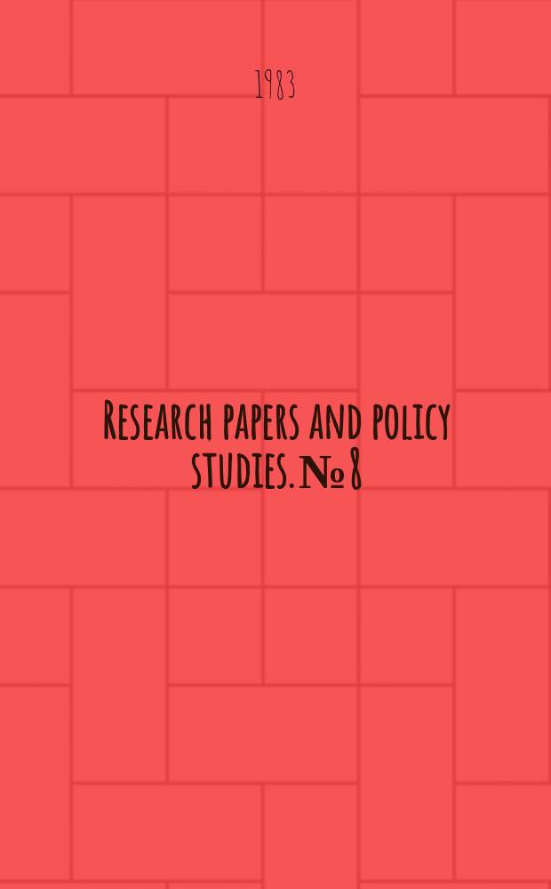 Research papers and policy studies. №8 : Journey to North Korea
