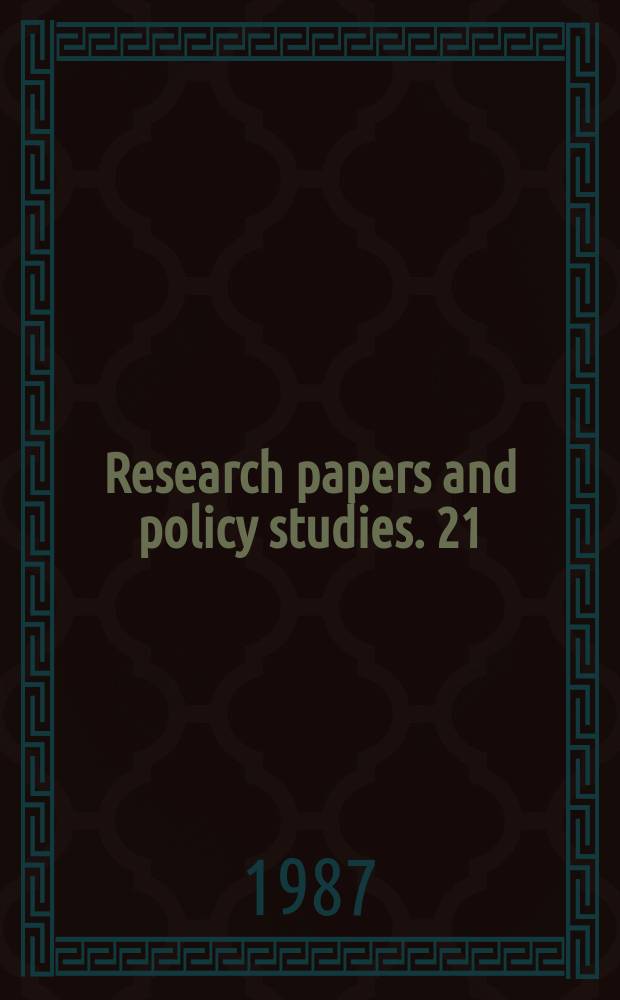 Research papers and policy studies. 21 : Educational exchanges