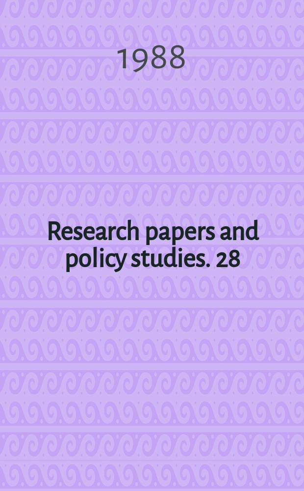 Research papers and policy studies. 28 : Asia and the major powers