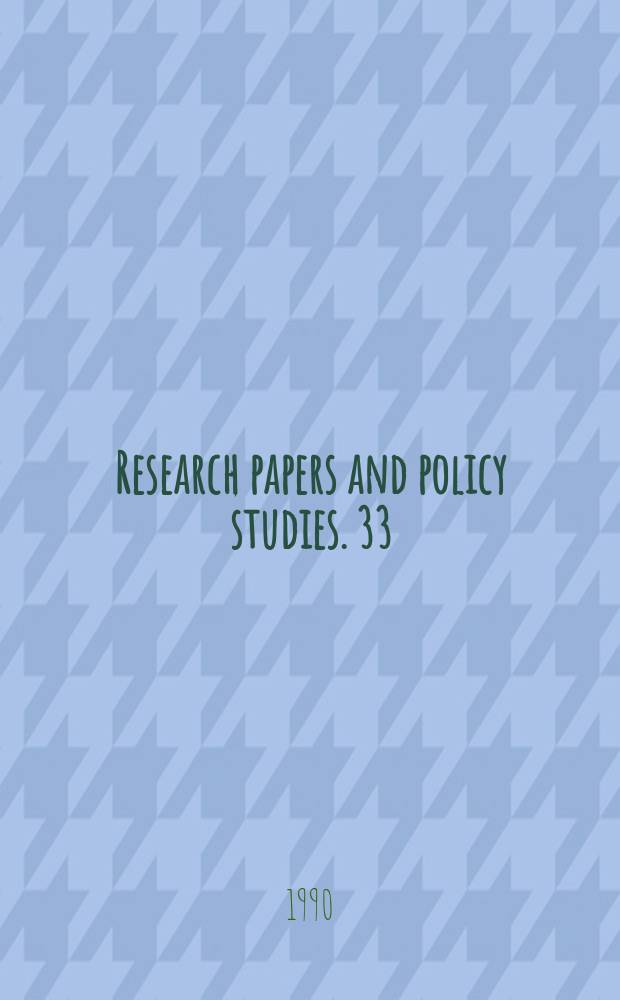 Research papers and policy studies. 33 : U.S.- Thailand relations in a new international era