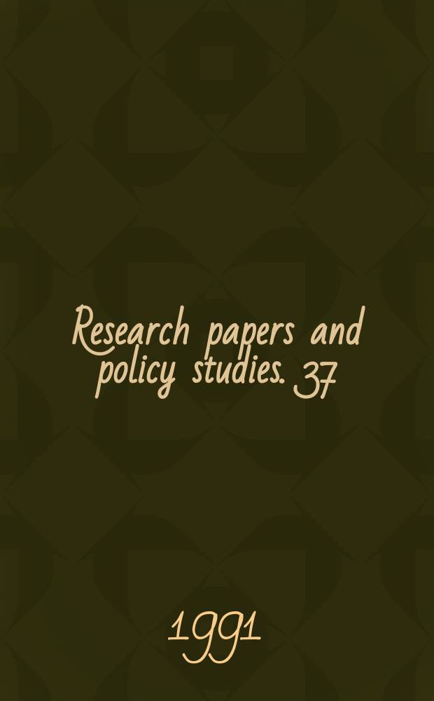 Research papers and policy studies. 37 : In search of a new order in East Asia