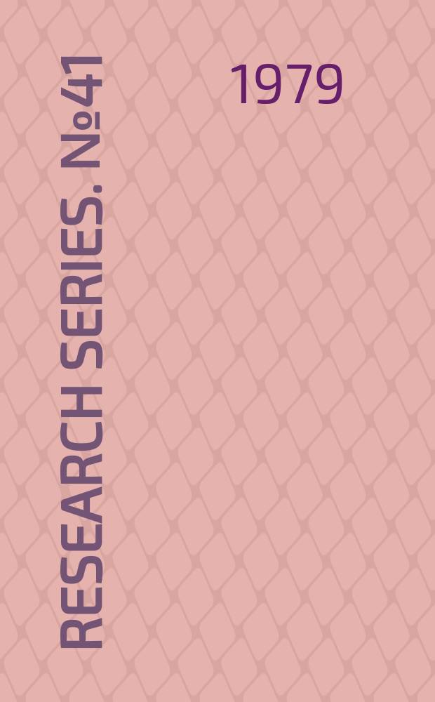 Research series. №41 : Industrialization, industrialists ...