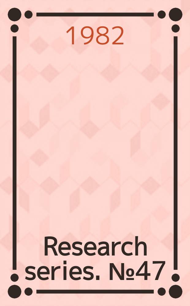 Research series. №47 : Changing realities in southern Africa