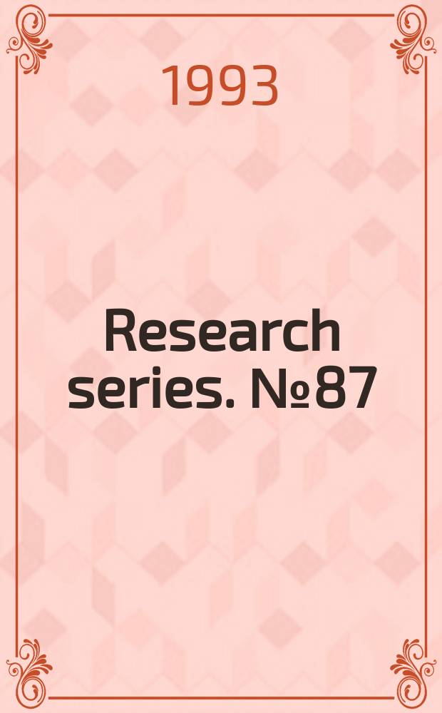 Research series. №87 : Russia and Japan