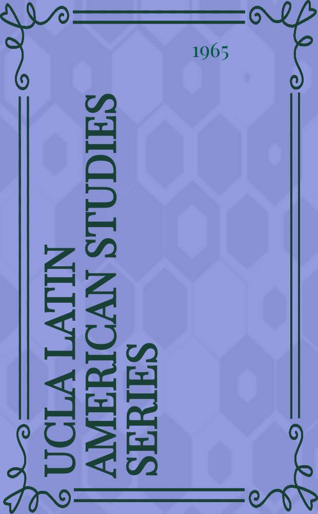 UCLA Latin American studies series