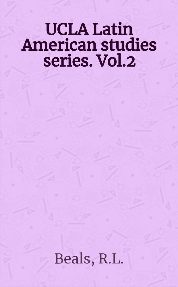 UCLA Latin American studies series. Vol.2 : Community in transition: Nayon - Ecuador