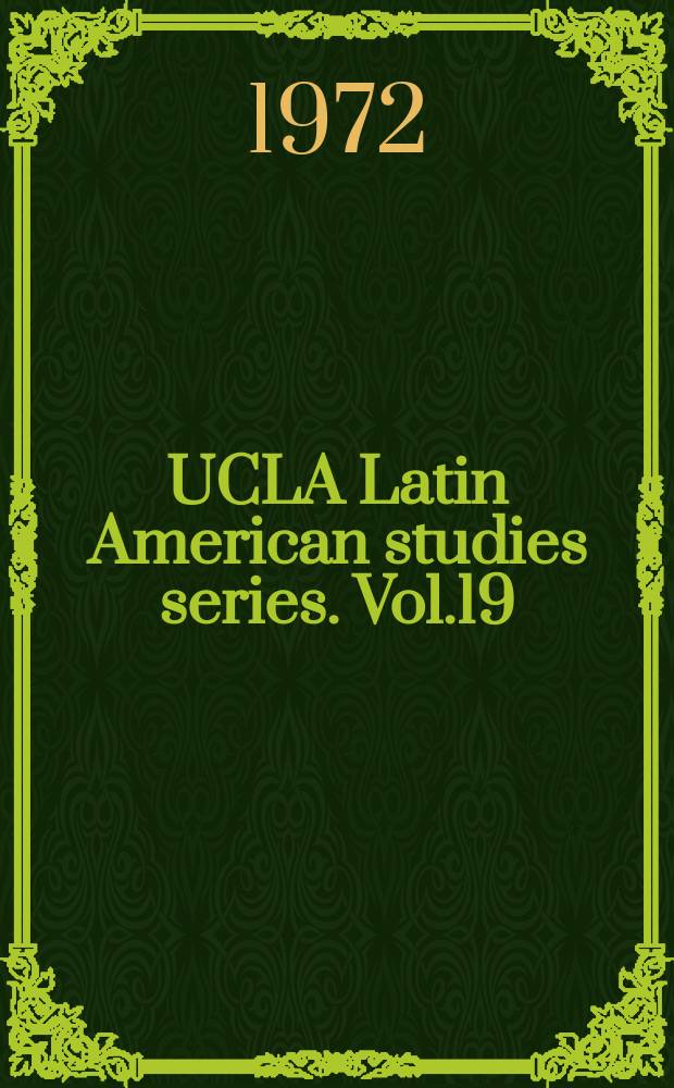 UCLA Latin American studies series. Vol.19 : Education and innovation ...