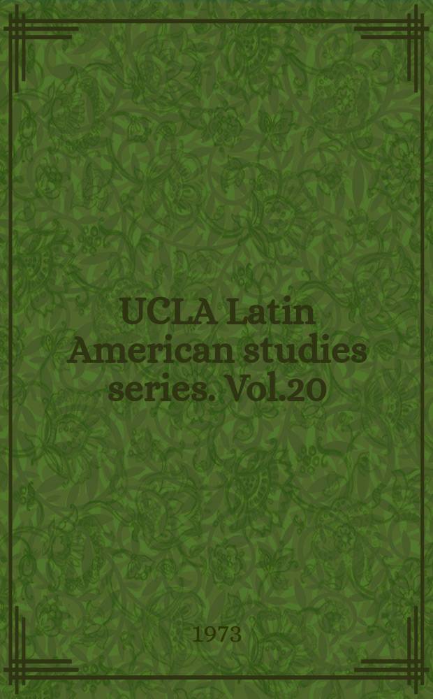 UCLA Latin American studies series. Vol.20 : The evolution of law in the barrios of Caracas