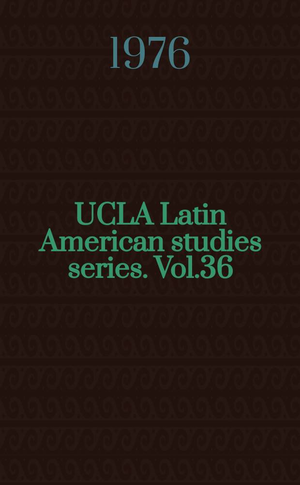 UCLA Latin American studies series. Vol.36 : Provinces of early Mexico