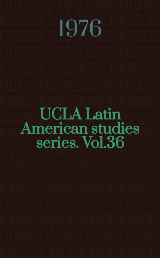 UCLA Latin American studies series. Vol.36 : Provinces of early Mexico