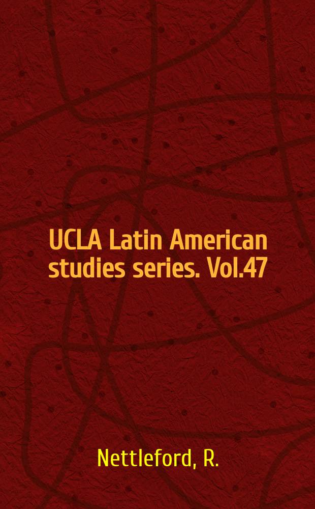 UCLA Latin American studies series. Vol.47 : Caribbean cultural identity