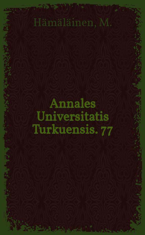 Annales Universitatis Turkuensis. 77 : Formation of mixed crystals in KCI - KBr powder mixtures