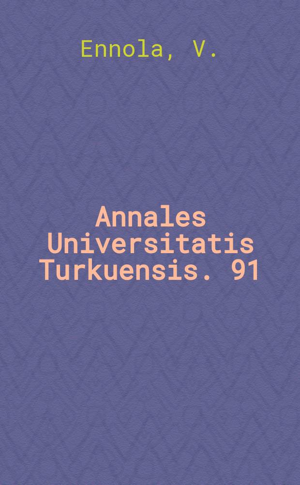 Annales Universitatis Turkuensis. 91 : On the distribution of fractional parts of sequences