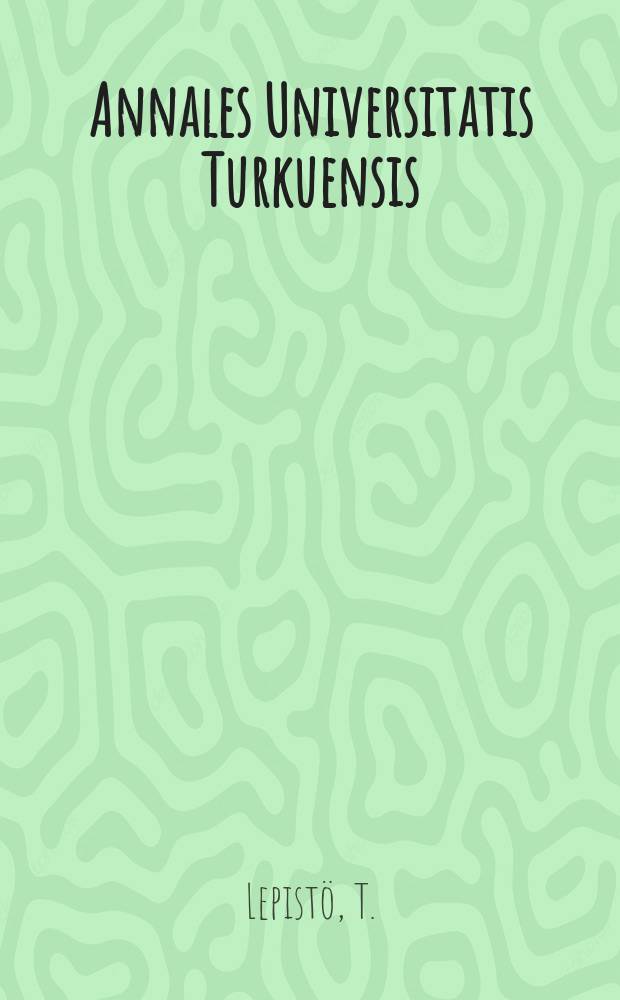 Annales Universitatis Turkuensis : On the first factor of the class number of the cyclotomic fields k(exp (2Πi/p⁴))