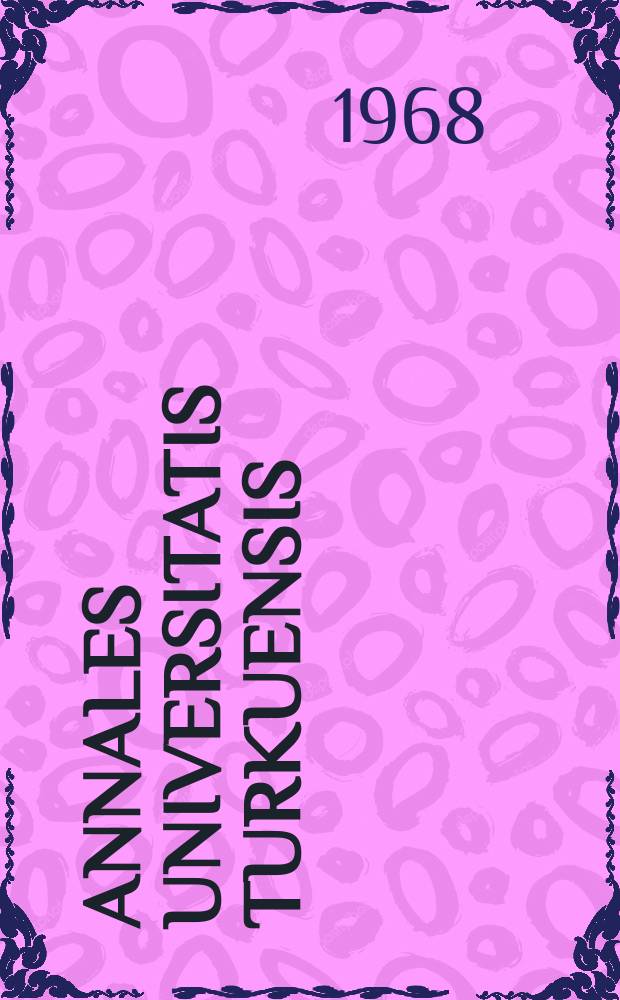 Annales Universitatis Turkuensis : Einige Bemerkungen über Rekonstruktion des Graphen aus seinen Untergraphen