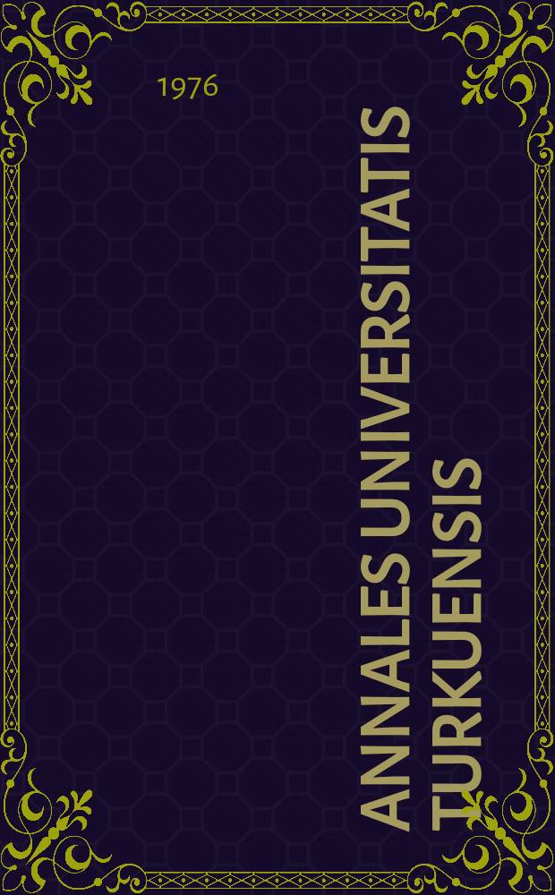 Annales Universitatis Turkuensis : The nonexistemce of nearly ...