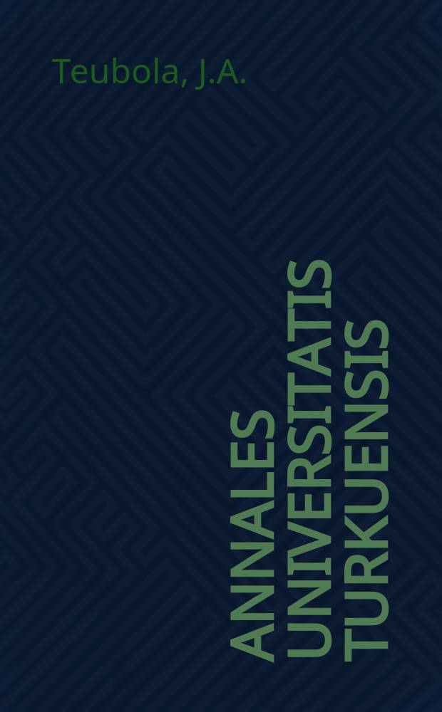 Annales Universitatis Turkuensis : A functional approach to data ...
