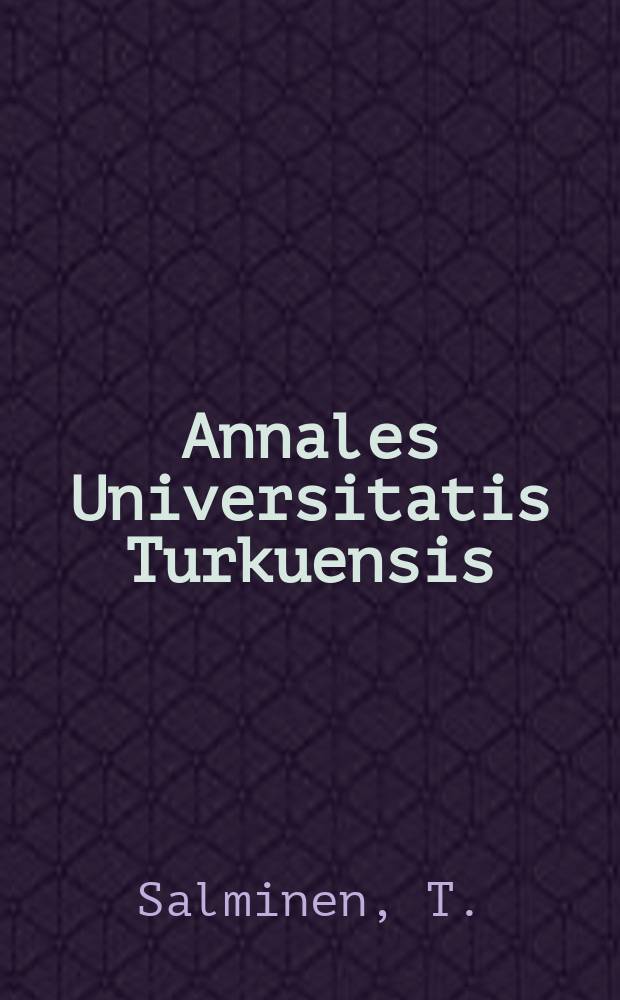 Annales Universitatis Turkuensis : Genetic engineering and structural ...