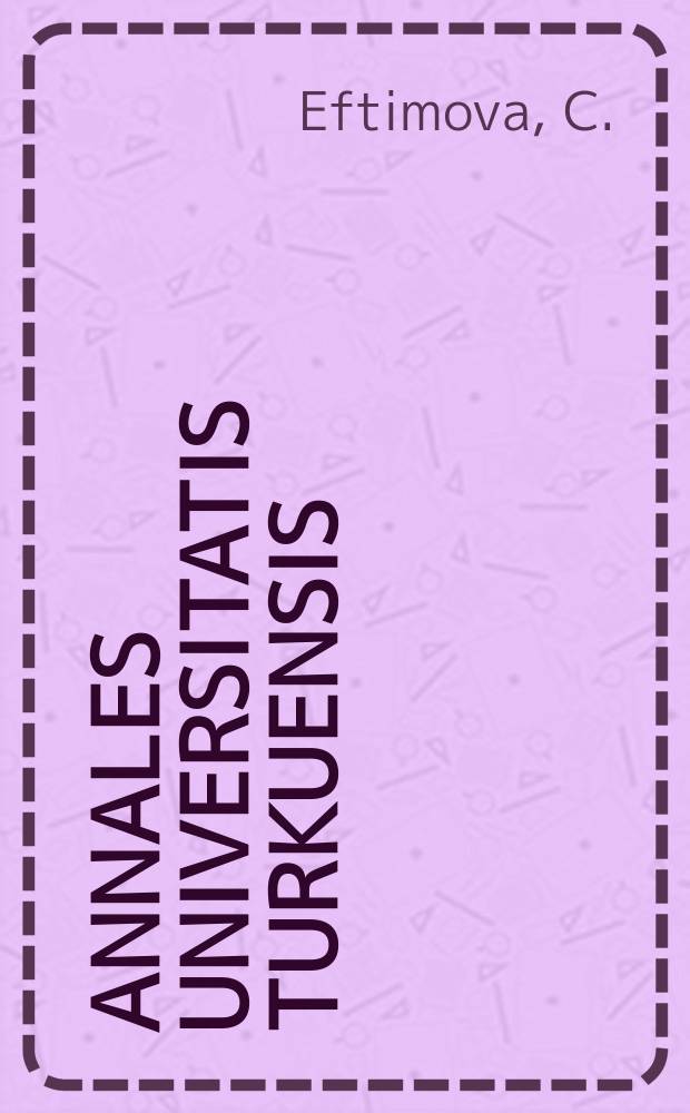 Annales Universitatis Turkuensis : On spin - glass properties of the CoAIT alloy ...