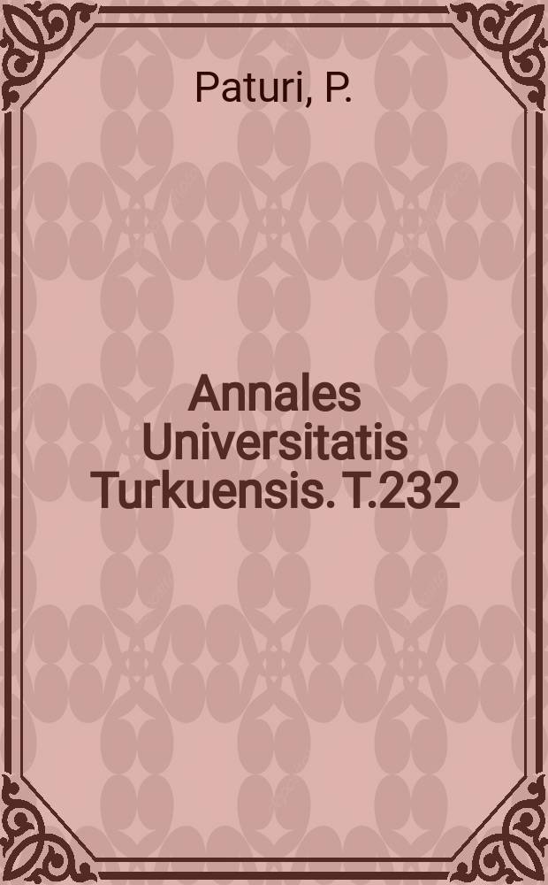Annales Universitatis Turkuensis. T.232 : Laser ablation of superconducting ...