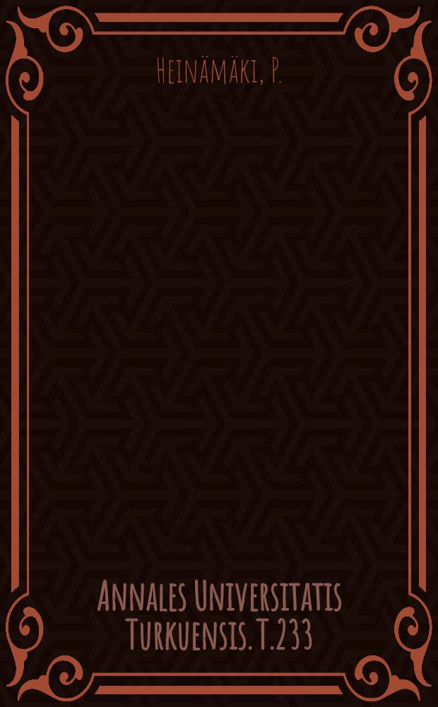 Annales Universitatis Turkuensis. T.233 : Groups of galaxies: observations ...