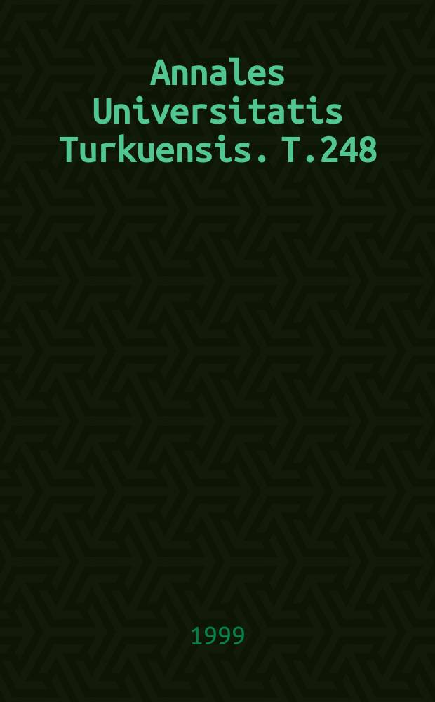 Annales Universitatis Turkuensis. T.248 : Bovine DNA markers in mapping ...