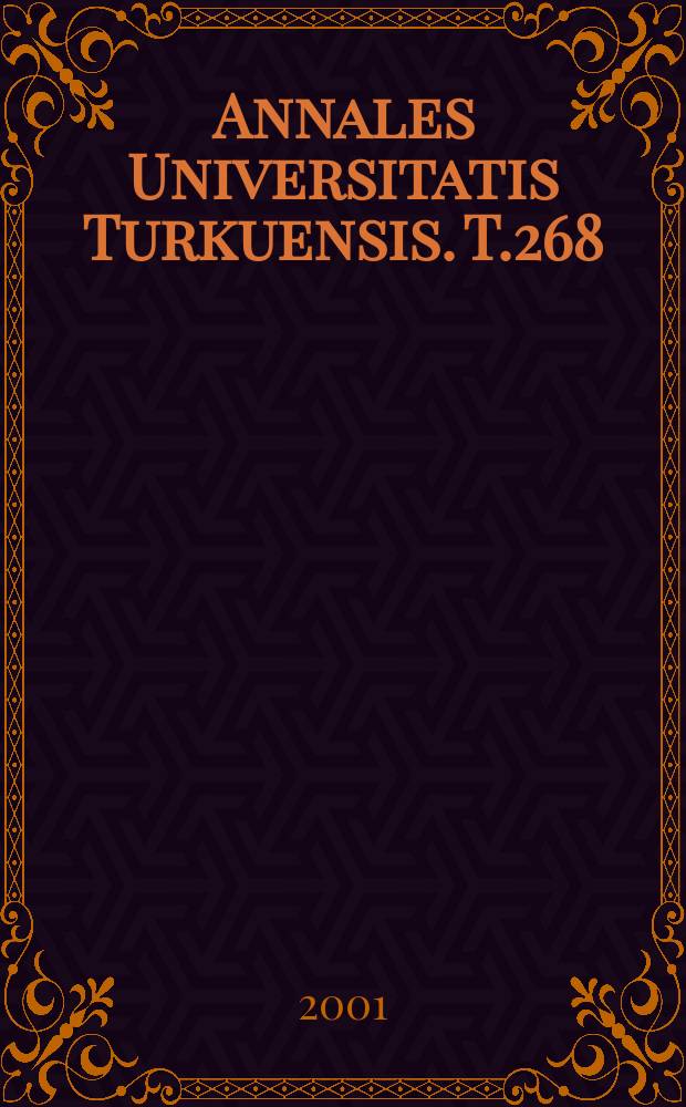 Annales Universitatis Turkuensis. T.268 : Cosmological distances, dynamics ...