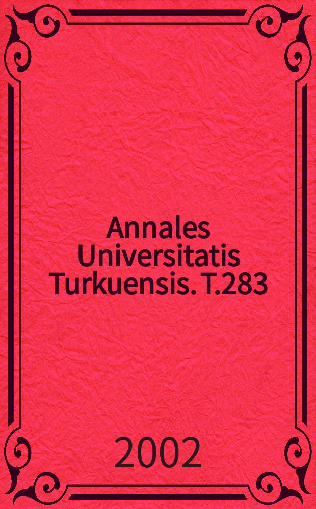 Annales Universitatis Turkuensis. T.283 : Discovery of a new family ...