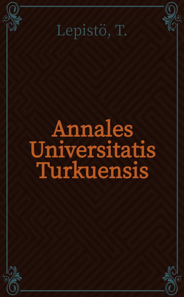 Annales Universitatis Turkuensis : On the class number of the cyclotomic field K (exp (2π/pⁿ))