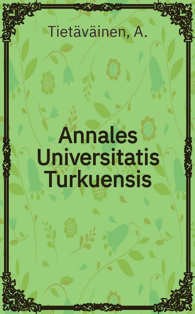Annales Universitatis Turkuensis : On a homogeneous congruence of odd degree