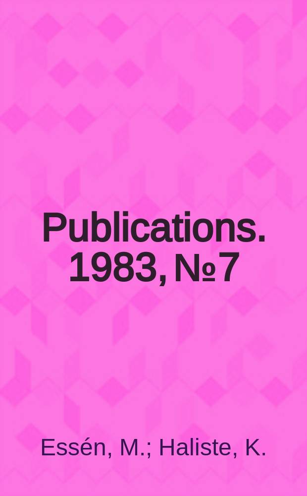 [Publications]. 1983, №7 : A problem of Burkholder