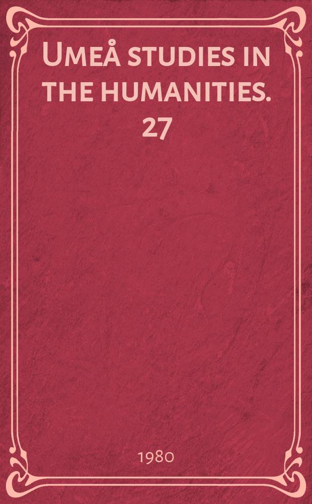 Umeå studies in the humanities. 27 : Ordbok över Njurundamålet