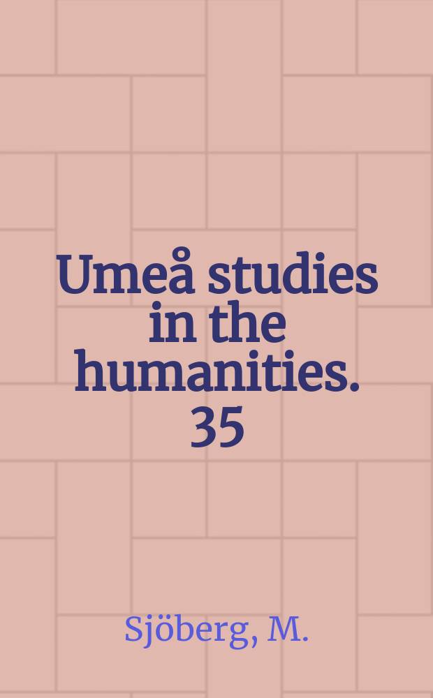 Umeå studies in the humanities. 35 : Brott och straff i Västernorrland 1861-1890