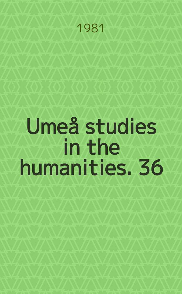 Umeå studies in the humanities. 36 : Tvåspråkighet
