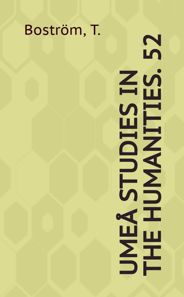 Umeå studies in the humanities. 52 : Okänd soldat och kända soldater