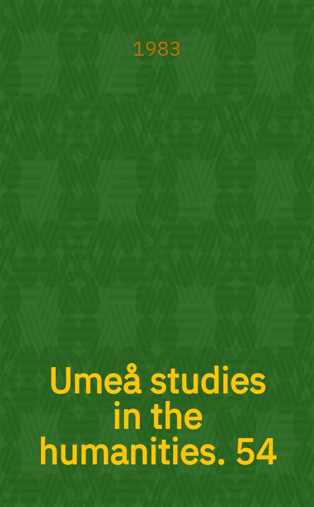 Umeå studies in the humanities. 54 : Tal i prosa