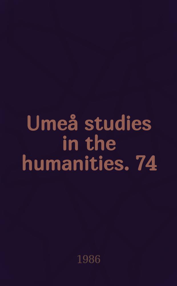 Umeå studies in the humanities. 74 : Rask resolut trogen